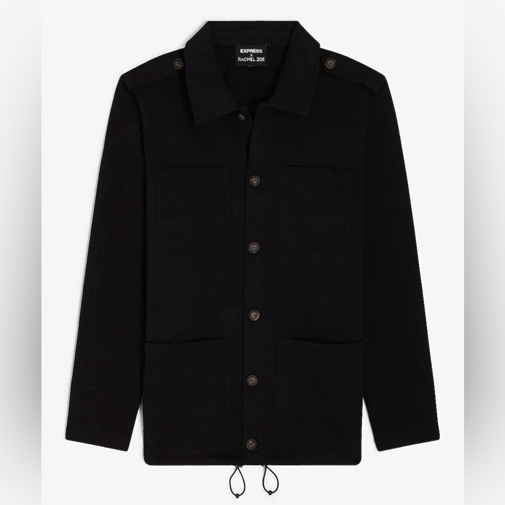 New Express Rachel Zoe Men's Black Button Jacket Size Large